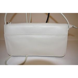 Giani Bernini Leather Off White Crossbody Bag